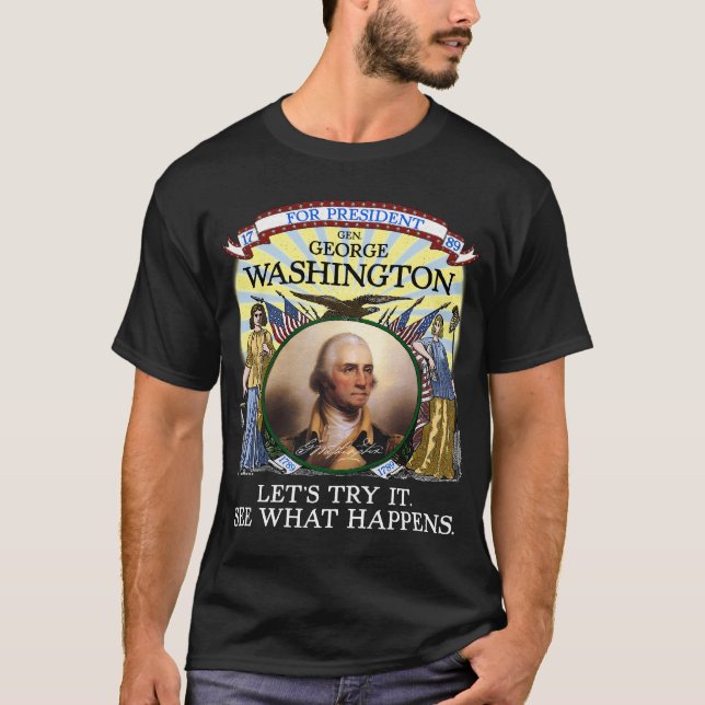 George Washington 1789 Election (Dark) T-Shirt (Front)