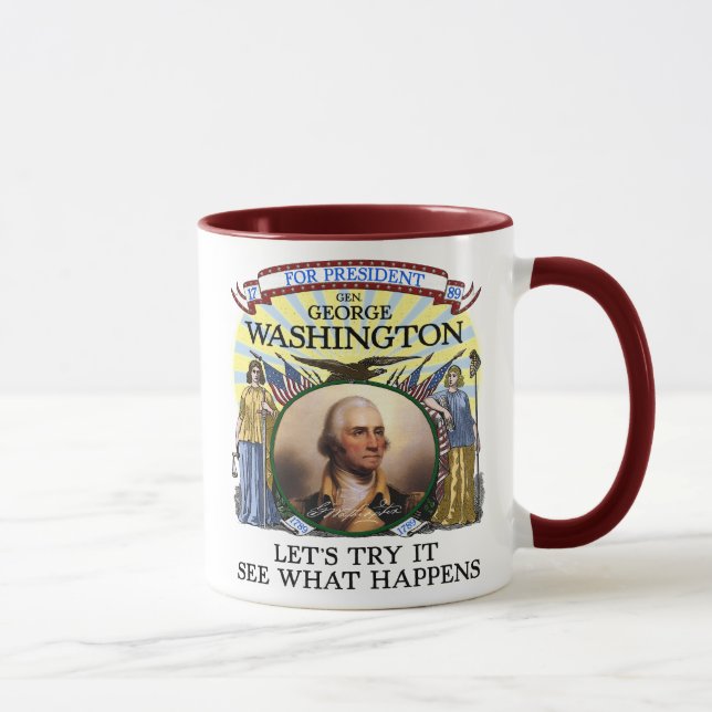 George Washington 1789 Election Mug (Right)