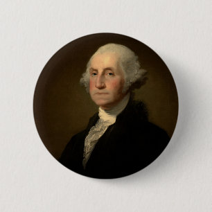 George Washington 1st American President by Stuart 6 Cm Round Badge