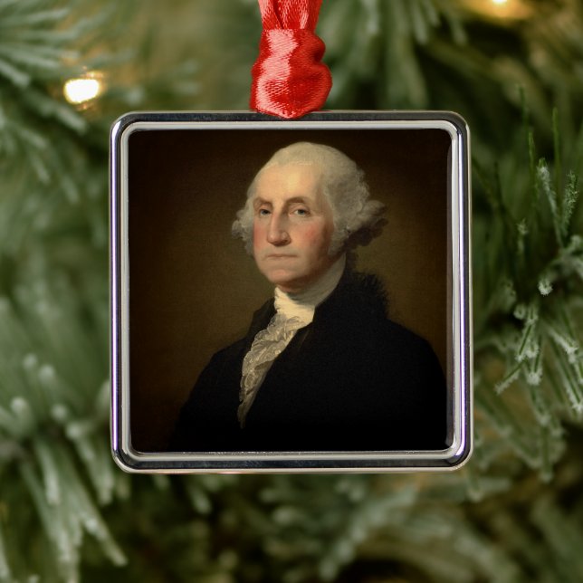 George Washington 1st American President by Stuart Metal Tree Decoration (Tree)