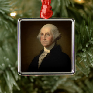 George Washington 1st American President by Stuart Metal Tree Decoration