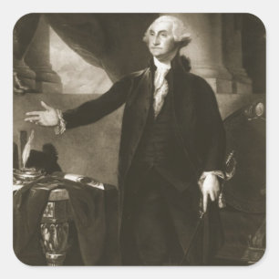 George Washington, 1st President of the United Sta Square Sticker