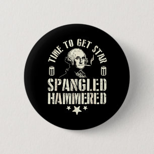 George Washington 4th July Independence Day 6 Cm Round Badge