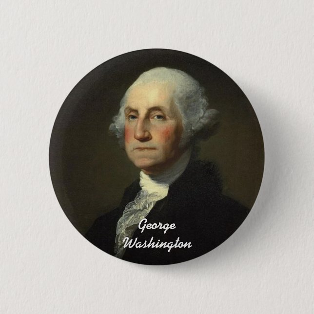 George Washington 6 Cm Round Badge (Front)