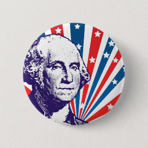 George Washington 6 Cm Round Badge