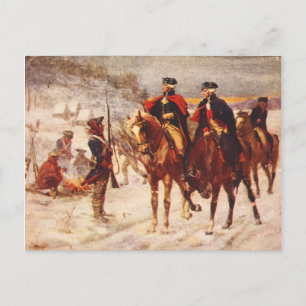 George Washington and Lafayette at Valley Forge Postcard