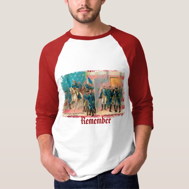 George Washington and Troops Men's Shirt (Front)