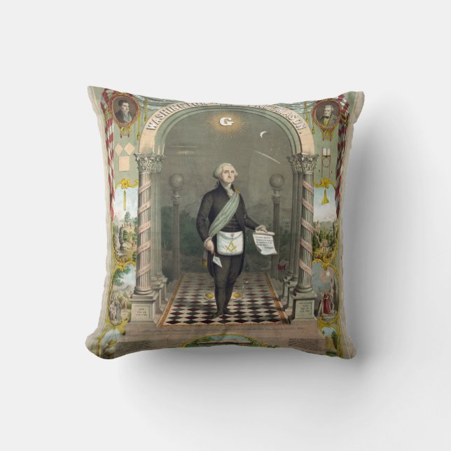 George Washington as a Freemason Cushion (Front)