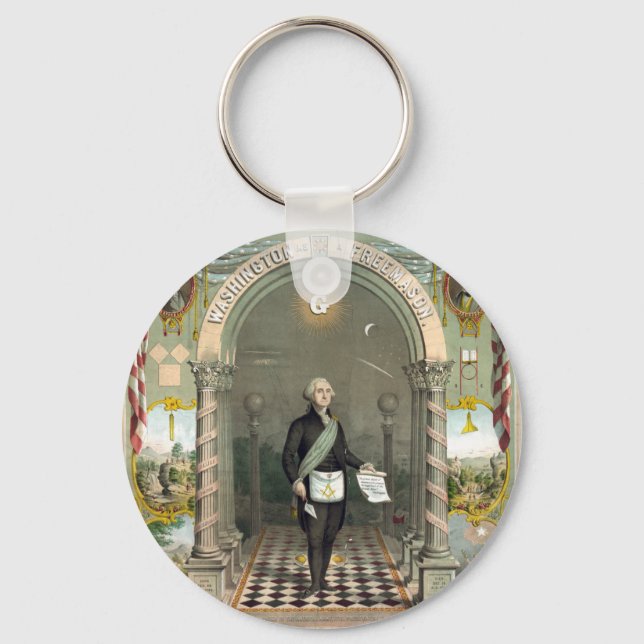 George Washington as a Freemason Key Ring (Front)