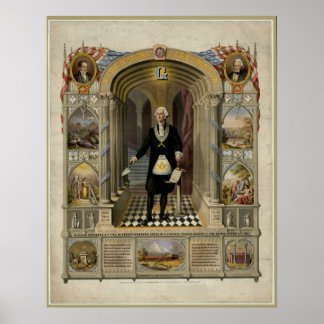 George Washington As A Freemason Portrait, 1867. Poster