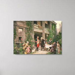 George Washington at Bartram's Garden Canvas Print