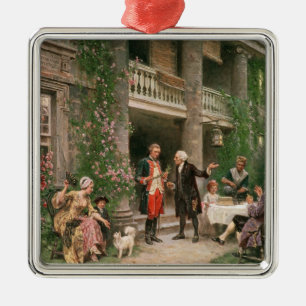 George Washington at Bartram's Garden Metal Tree Decoration