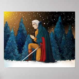 George Washington at Valley Forge Praying Poster