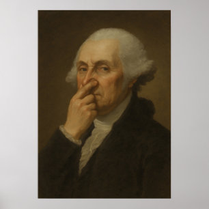 George Washington Bathroom Poster