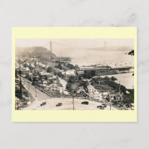 George Washington Bridge Construction Vintage Postcard