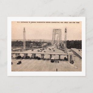 George Washington Bridge, Entrance, NJ Vintage Postcard