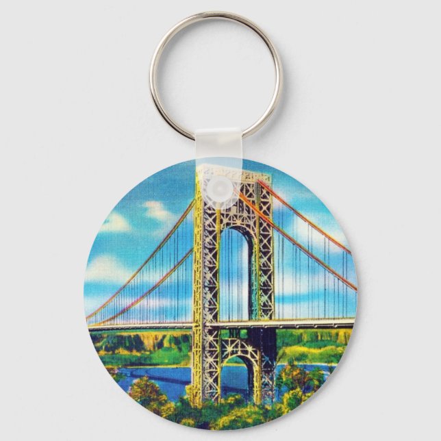 George Washington Bridge, New York City Key Ring (Front)