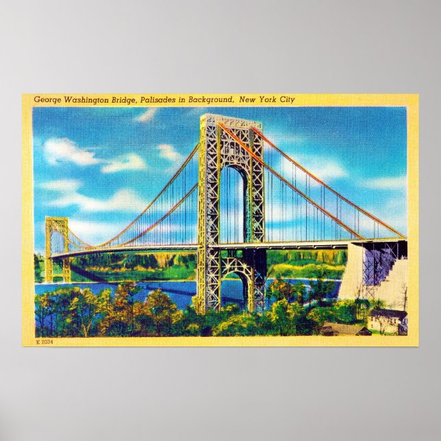 George Washington Bridge, New York City Poster (Front)