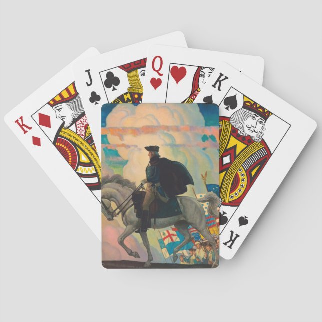 George Washington by Newell Convers Wyeth Playing Cards (Back)