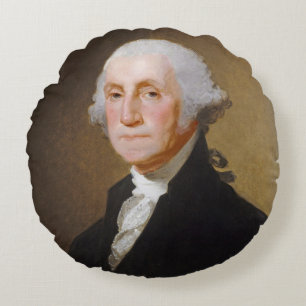 George Washington, c.1821 (oil on canvas) Round Cushion