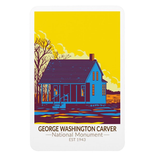 George Washington Carver National Monument Vintage Magnet (Vertical)