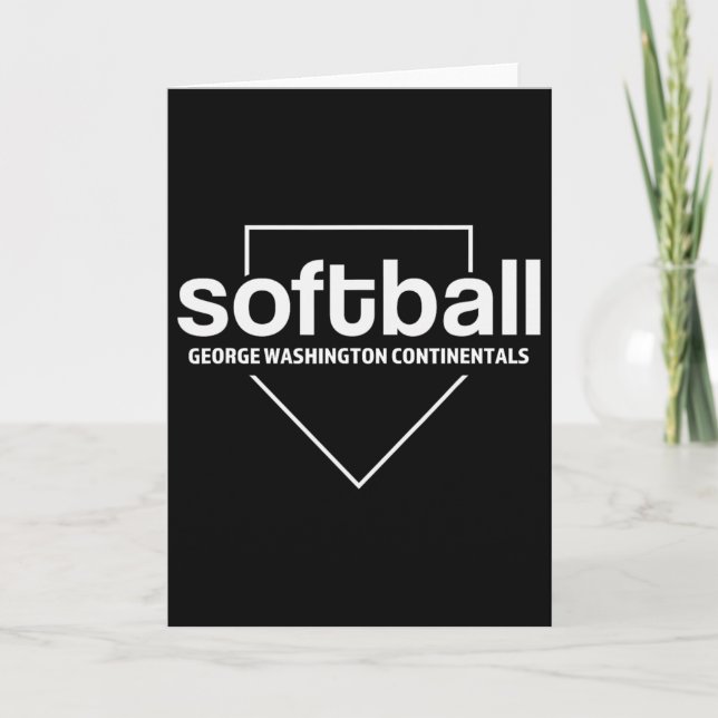 George Washington Continentals Softll Home Plate  Card (Front)
