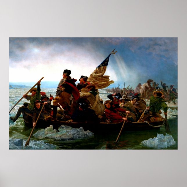 George Washington crossing the Delaware River 1851 Poster (Front)