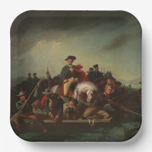 George Washington Crossing the Delaware River Paper Plate (Front)