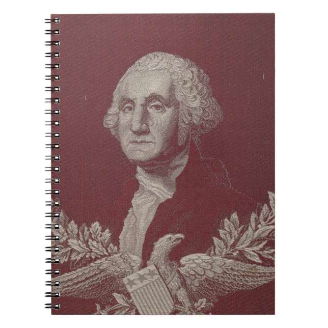George Washington Eagle Stars Stripes USA Portrait Notebook (Front)
