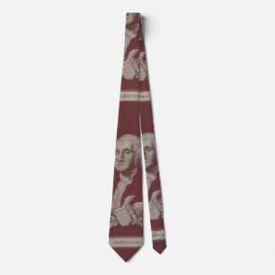 George Washington Eagle Stars Stripes USA Portrait Tie