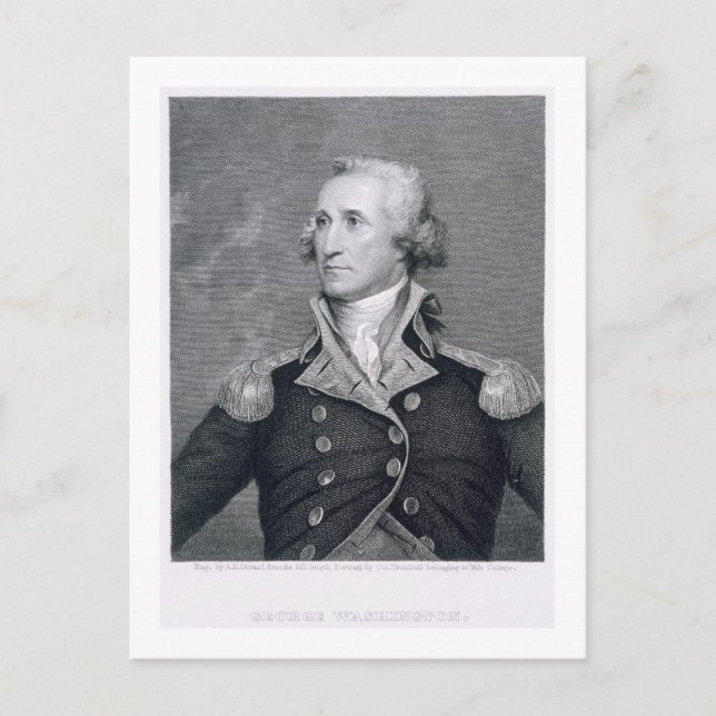 George Washington, engraved by Asher Brown Durand Postcard (Front)