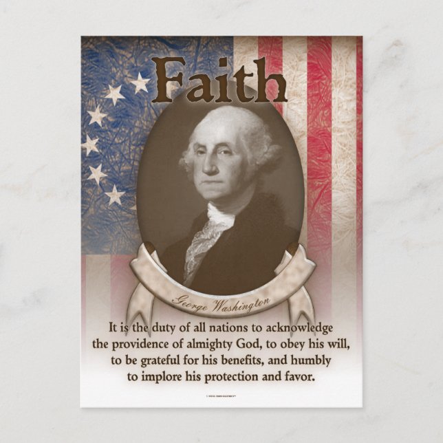 George Washington - Faith Postcard (Front)