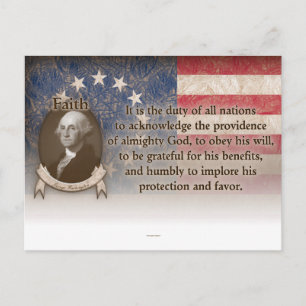 George Washington - Faith Postcard