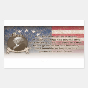 George Washington - Faith Rectangular Sticker