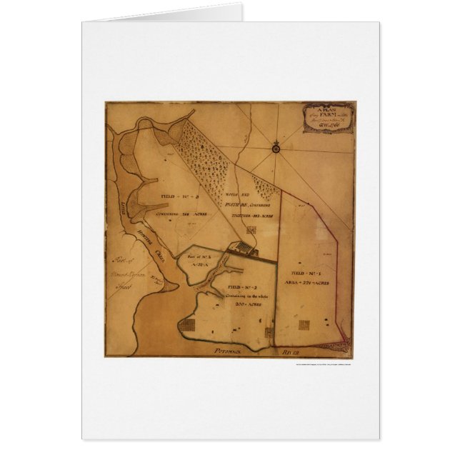 George Washington Farm Plan Map - 1766 (Front)