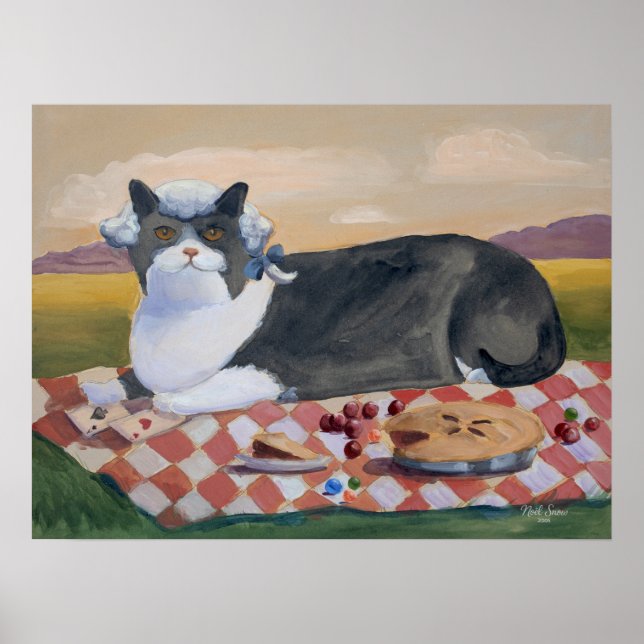 George Washington Funny Cat Wall Art (Front)