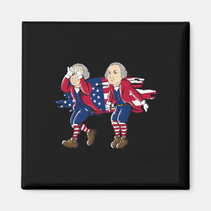 George Washington Griddy American Flag 4th Of July Magnet
