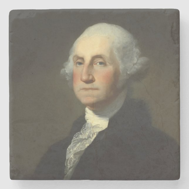 George Washington Historic Portrait Stone Coaster (Front)