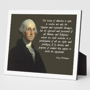 George Washington Immigration Quote Plaque