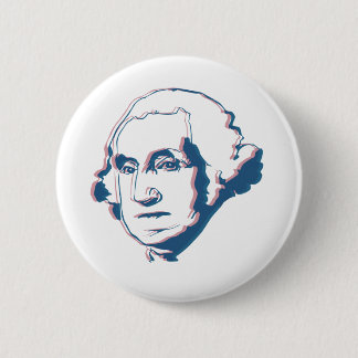 george washington in 3d 6 cm round badge