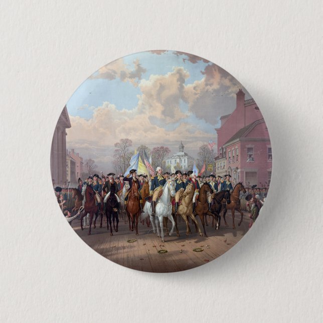 George Washington in New York button (Front)