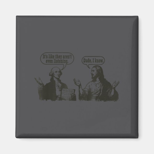 George Washington Jesus Funny Historical Religious Magnet (Front)