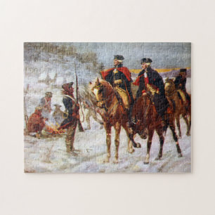 George Washington Lafayette Valley Forge Army Jigsaw Puzzle