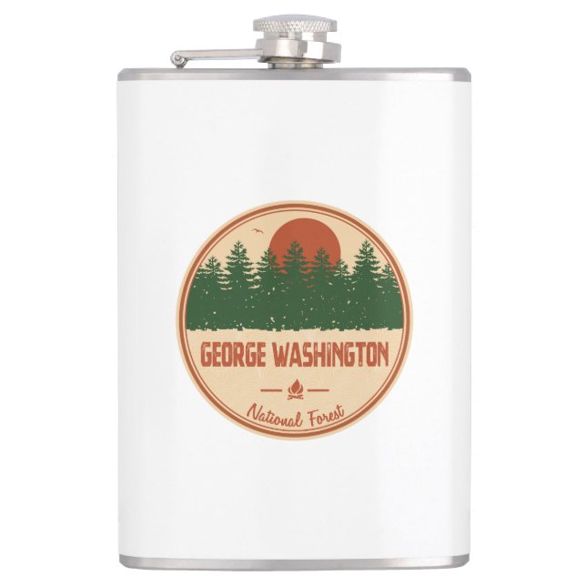George Washington National Forest Hip Flask (Front)