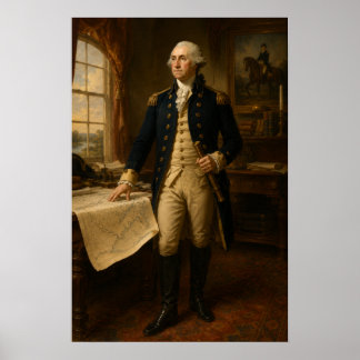 George Washington Oil Portrait Painting Poster