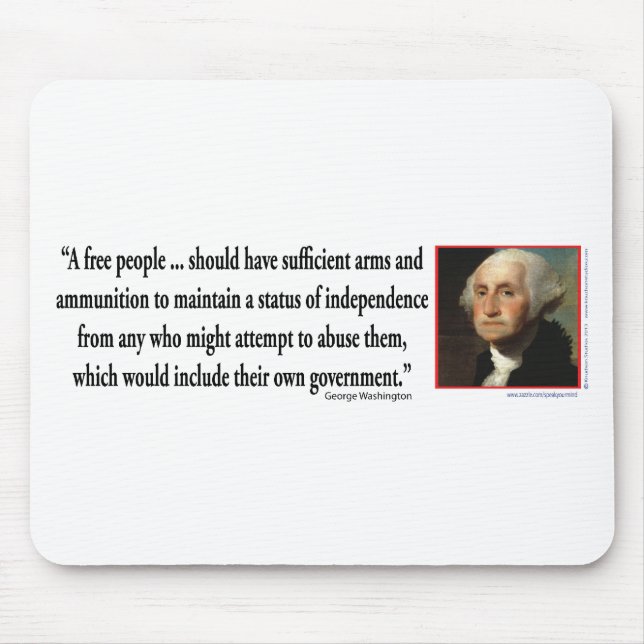George Washington on Gun Rights Mouse Mat (Front)