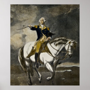 George Washington on Horseback at Trenton Poster
