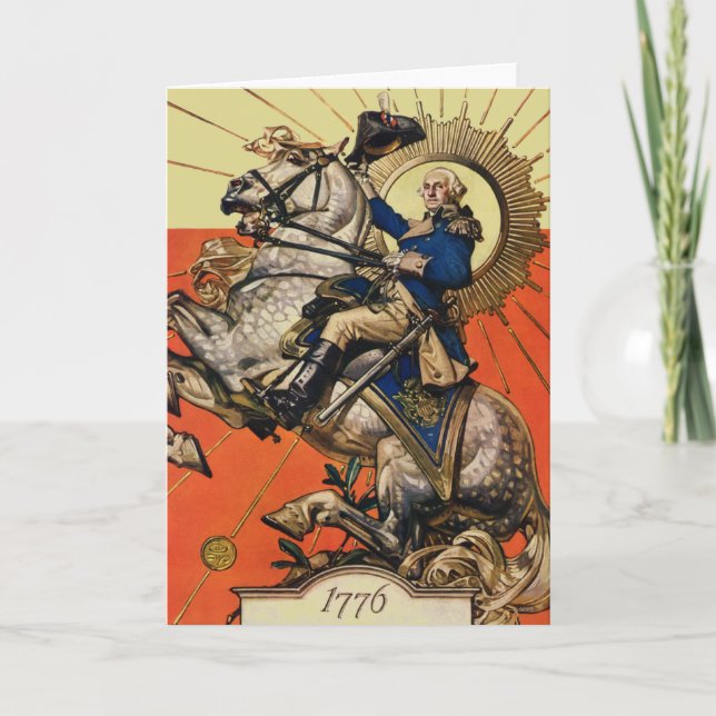 George Washington on Horseback Card (Front)