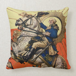 George Washington on Horseback Cushion