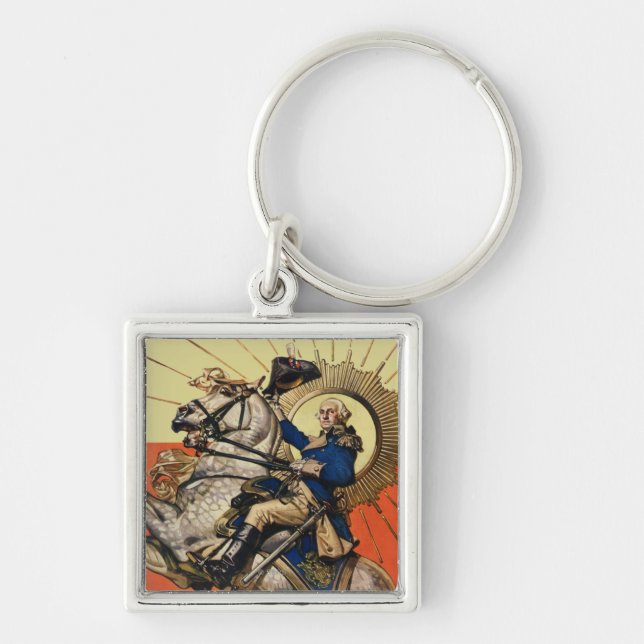 George Washington on Horseback Key Ring (Front)